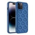 For iPhone 14 Pro Max 3D Cloud Pattern TPU Phone Case(Dark Blue)