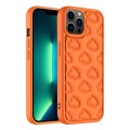 For iPhone 13 Pro Max 3D Cloud Pattern TPU Phone Case(Orange)