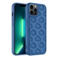 For iPhone 13 Pro Max 3D Cloud Pattern TPU Phone Case(Dark Blue)