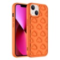 For iPhone 13 3D Cloud Pattern TPU Phone Case(Orange)