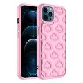 For iPhone 12 Pro Max 3D Cloud Pattern TPU Phone Case(Pink)
