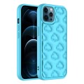 For iPhone 12 Pro Max 3D Cloud Pattern TPU Phone Case(Blue)