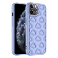 For iPhone 11 Pro 3D Cloud Pattern TPU Phone Case(Purple)