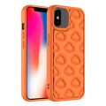 For iPhone X / XS 3D Cloud Pattern TPU Phone Case(Orange)