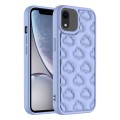 For iPhone XR 3D Cloud Pattern TPU Phone Case(Purple)