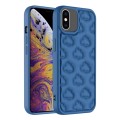 For iPhone XS Max 3D Cloud Pattern TPU Phone Case(Dark Blue)
