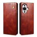 For Huawei nova 12 Oil Wax Crazy Horse Texture Leather Phone Case(Brown)