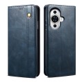 For Huawei nova 12 Oil Wax Crazy Horse Texture Leather Phone Case(Blue)