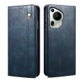For Huawei Pura 70 Ultra Oil Wax Crazy Horse Texture Leather Phone Case(Blue)