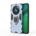 For Realme 12+ Shockproof PC + TPU Holder Phone Case(Navy Blue)