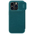 For iPhone 15 Pro NILLKIN QIN Series Pro Plain Leather Phone Case(Green)