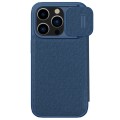 For iPhone 15 Pro NILLKIN QIN Series Pro Fabric Textured Leather Phone Case(Blue)