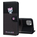 For iPhone 13 mini Cute Pet Series Color Block Buckle Leather Phone Case(Dark Grey)