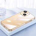 For iPhone 15 Plus SULADA JINGJIA Series Lens Protector PC Phone Case(Gold)