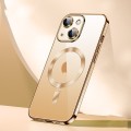 For iPhone 15 Plus SULADA MagSafe Plating TPU Shockproof Phone Soft Case(Gold)