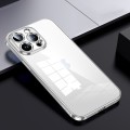 For iPhone 15 Pro Max SULADA Shine Through Series Plating TPU Transparent Phone Case(Silver)