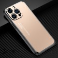 For iPhone 15 Pro Frosted Metal Phone Case(Gold)