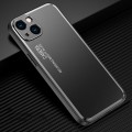 For iPhone 15 Plus Frosted Metal Phone Case(Black)
