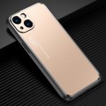 For iPhone 15 Plus Frosted Metal Phone Case(Gold)