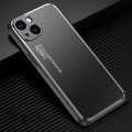 For iPhone 15 Frosted Metal Phone Case(Black)