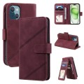 For iPhone 15 Skin Feel Multi-card Wallet Leather Phone Case(Red)