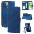 For iPhone 15 Skin Feel Multi-card Wallet Leather Phone Case(Blue)
