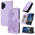 For Samsung Galaxy A32 5G Datura Flower Embossed Flip Leather Phone Case(Purple)