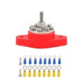 5/16 inch M8 RV Yacht 8-way Terminal Stud with 2pcs M5x20 Screws + Terminals(Red)