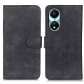For Honor X5 Plus KHAZNEH Retro Texture Flip Leather Phone Case(Black)