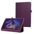 For Samsung Galaxy Tab A9+ Litchi Texture Leather Tablet Case with Holder(Purple)