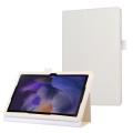 For Samsung Galaxy Tab A9 Litchi Texture Leather Tablet Case with Holder(White)