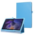 For Samsung Galaxy Tab A9 Litchi Texture Leather Tablet Case with Holder(Sky Blue)