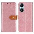 For Honor X5 Plus European Floral Embossed Leather Phone Case(Pink)