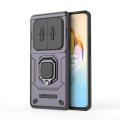 For Honor X50 5G Sliding Camshield TPU + PC Shockproof Phone Case with Holder(Purple)