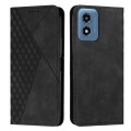For Motorola Moto G04/G24 Diamond Splicing Skin Feel Magnetic Leather Phone Case(Black)
