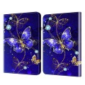 For iPad mini 5 / 4 / 3 / 2 Crystal Texture Painted Leather Tablet Case(Diamond Butterflies)