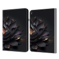 For iPad 10.2 2021 / 2020 Crystal Texture Painted Leather Tablet Case(Purple Lotus)
