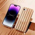 For iPhone SE 2022/2020/8/7 Electroplated Streamer Brushed TPU Phone Case with Lens Film(Gold)