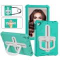 For iPad Air 2 / 9.7 2017 / 2018 Shield 360 Rotation Handle EVA Shockproof PC Tablet Case(Mint Green