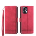 For Motorola Moto G24 Dierfeng Dream Line TPU + PU Leather Phone Case(Red)