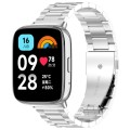 For Redmi Watch 3 Lite / Watch 3 Active Three-bead Metal Stainless Steel Watch Band(Silver)