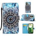 For Motorola Moto G04 4G / G24 4G Colored Drawing Pattern Plain Weave Leather Phone Case(Undersea Ma