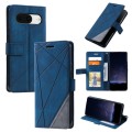 For Google Pixel 9 Skin Feel Splicing Leather Phone Case(Blue)