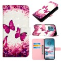 For Motorola Edge 40 Neo 3D Painting Horizontal Flip Leather Phone Case(Rose Butterfly)