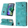 For Motorola Moto G54 Skin-feel Embossed Leather Phone Case(Green)