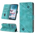 For Motorola Edge 40 Neo Skin-feel Embossed Leather Phone Case(Green)