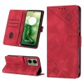 For Motorola Moto G04 4G / G24 4G Skin-feel Embossed Leather Phone Case(Red)