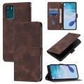 For Motorola Moto G42 Skin Feel Embossed Leather Phone Case(Brown)