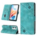 For OPPO A79 5G Skin-feel Embossed Leather Phone Case(Green)