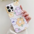 For iPhone 15 Pro Max PC Phone Case(Yellow Purple Flowers)